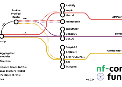 schema of the nf-core/funcscan workflow