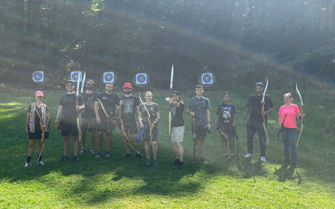 Group trip: archery in the forest